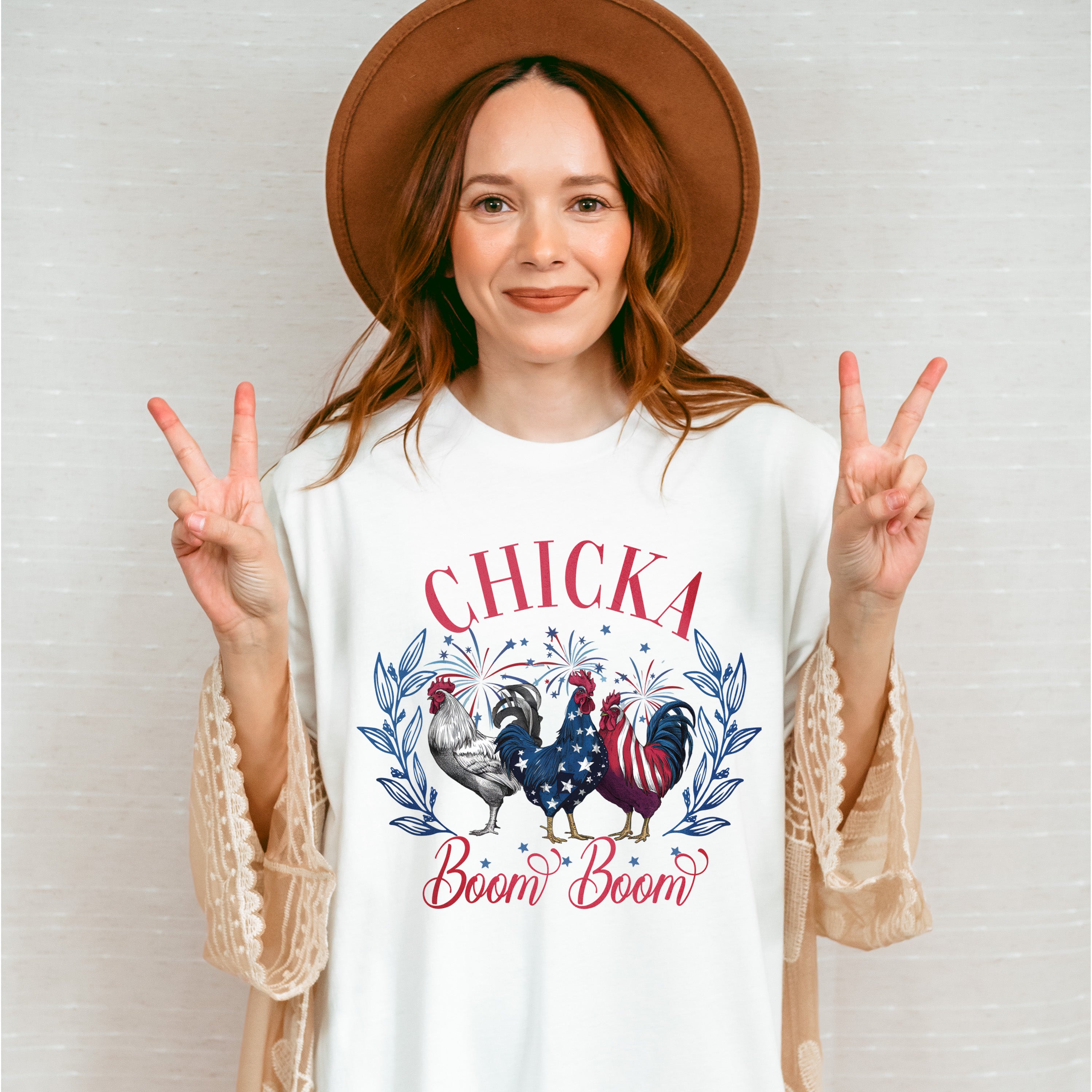 Chicka Boom Boom - 4th Of July Unisex Crewneck T-Shirt Sweatshirt Hoodie