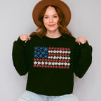 US Flag Daisies - 4th Of July Unisex Crewneck T-Shirt Sweatshirt Hoodie