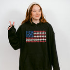 US Flag Daisies - 4th Of July Unisex Crewneck T-Shirt Sweatshirt Hoodie