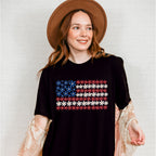 US Flag Daisies - 4th Of July Unisex Crewneck T-Shirt Sweatshirt Hoodie