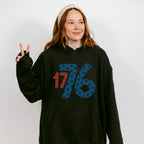 17 76 Red & Blue - 4th Of July Unisex Crewneck T-Shirt Sweatshirt Hoodie