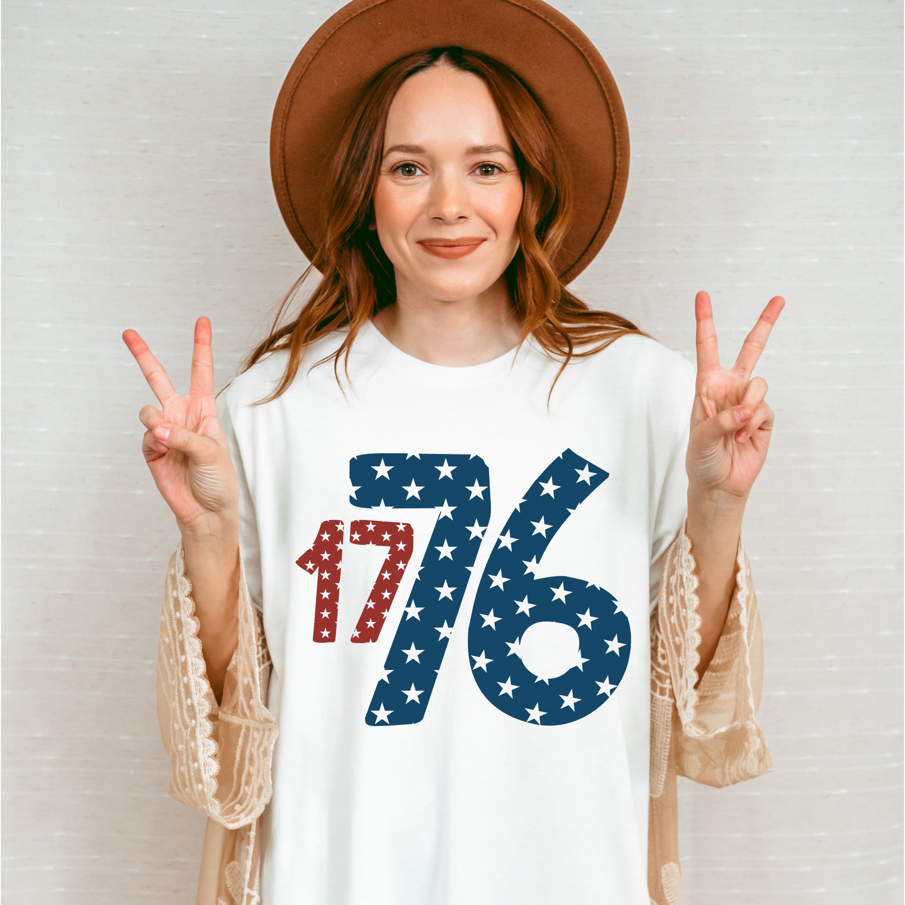 17 76 Red &amp; Blue - 4th Of July Unisex Crewneck T-Shirt Sweatshirt Hoodie