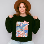 Land Of The Free Home Of The Brave Pink Design - 4th Of July Unisex Crewneck T-Shirt Sweatshirt Hoodie