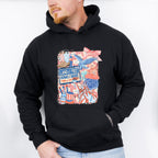 Land Of The Free Home Of The Brave Pink Design - 4th Of July Unisex Crewneck T-Shirt Sweatshirt Hoodie