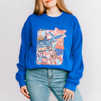 Land Of The Free Home Of The Brave Pink Design - 4th Of July Unisex Crewneck T-Shirt Sweatshirt Hoodie