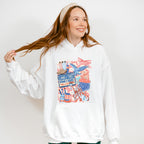 Land Of The Free Home Of The Brave Pink Design - 4th Of July Unisex Crewneck T-Shirt Sweatshirt Hoodie