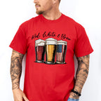 Red White & Brew - 4th Of July Unisex Crewneck T-Shirt Sweatshirt Hoodie