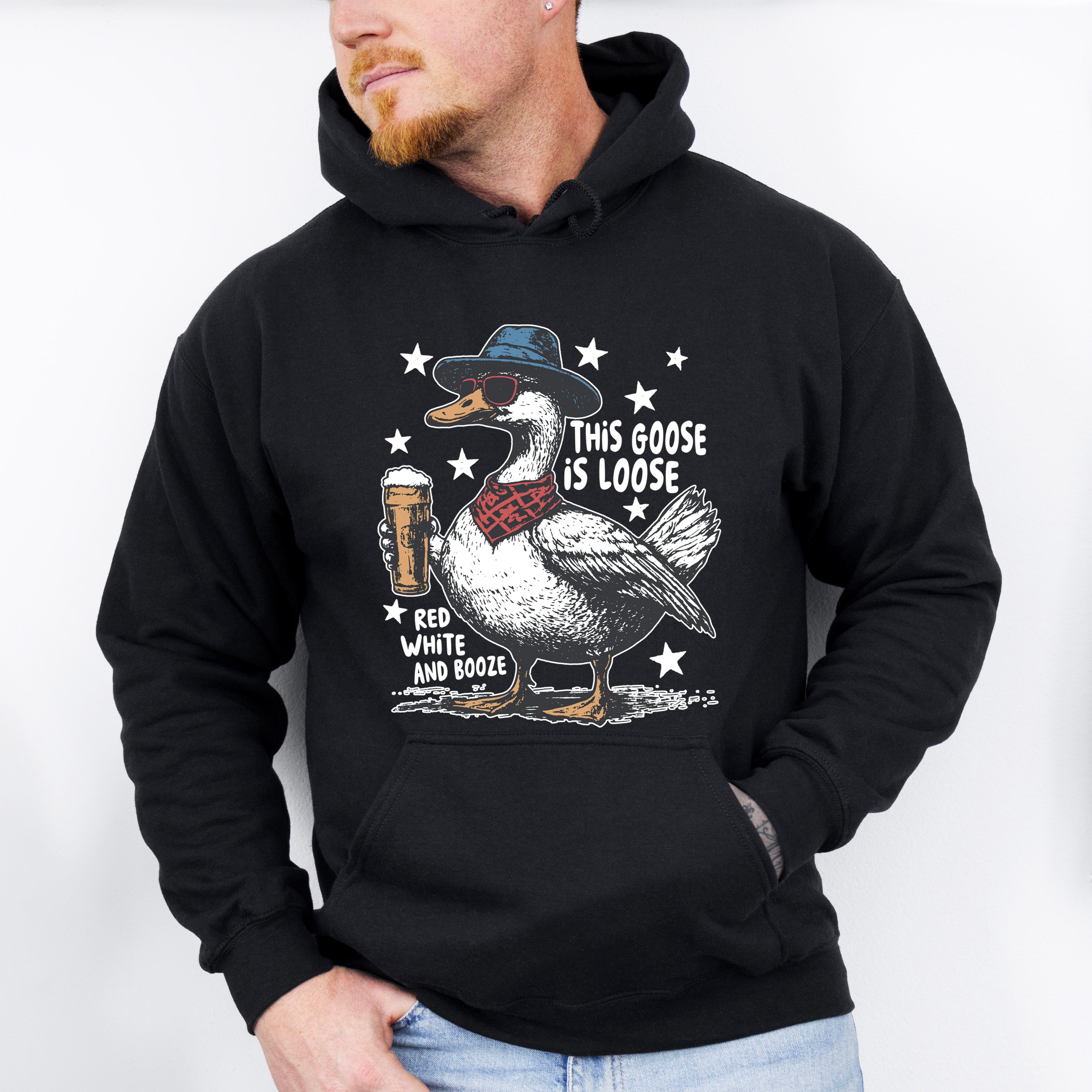 This Goose Is Loose Beer Design - 4th Of July Unisex Crewneck T-Shirt Sweatshirt Hoodie