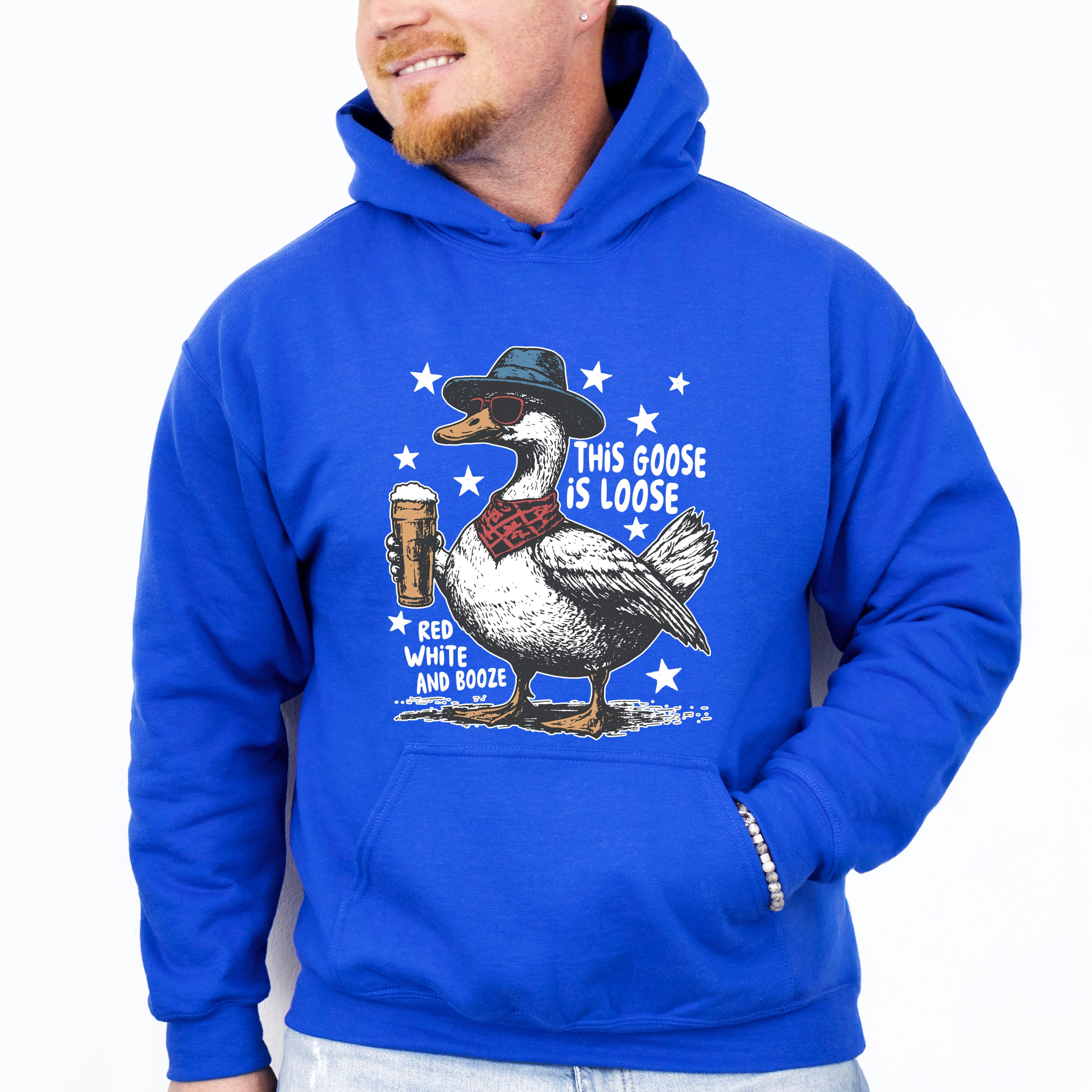 This Goose Is Loose Beer Design - 4th Of July Unisex Crewneck T-Shirt Sweatshirt Hoodie