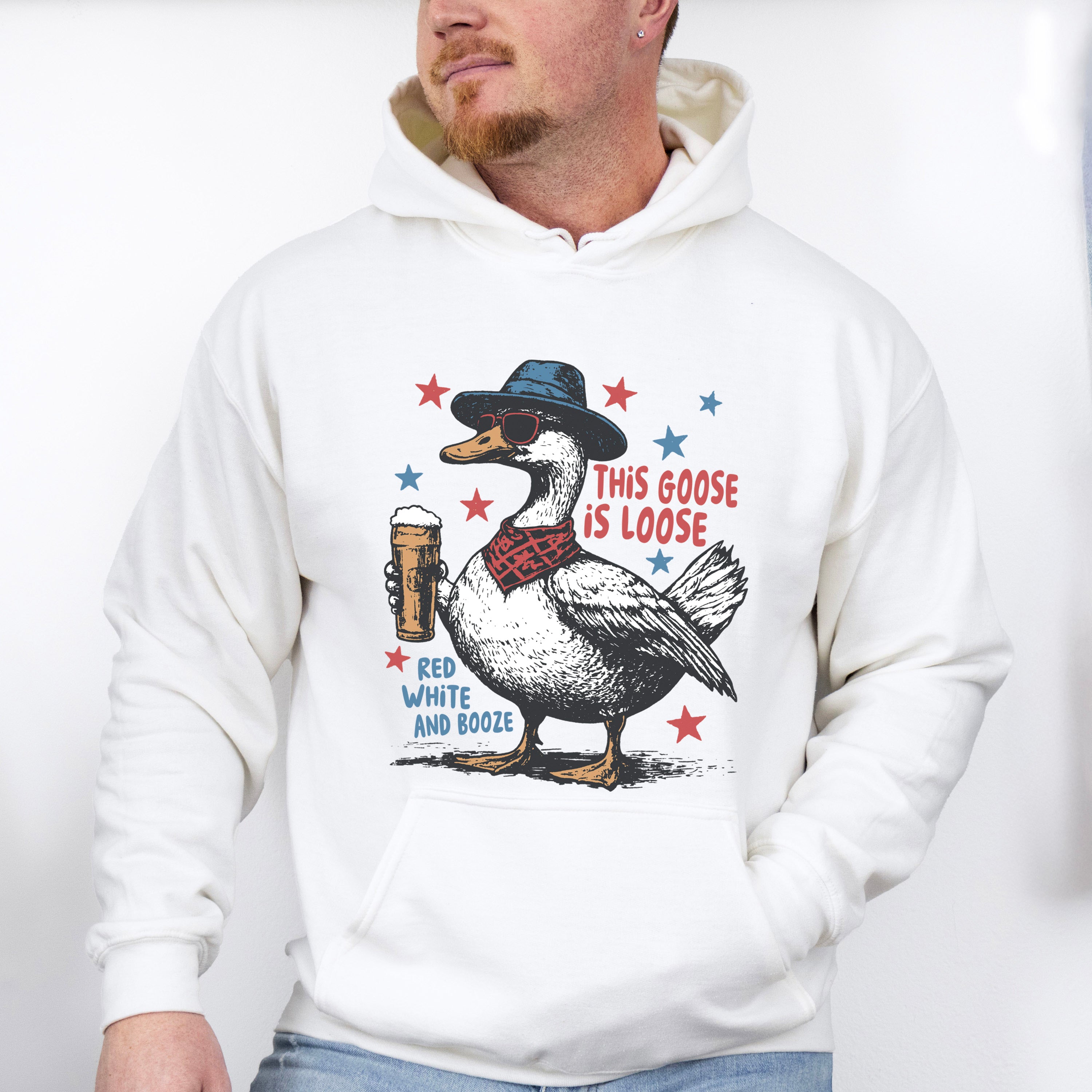 This Goose Is Loose Beer Design - 4th Of July Unisex Crewneck T-Shirt Sweatshirt Hoodie