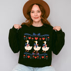 Geese Flowers - 4th Of July Unisex Crewneck T-Shirt Sweatshirt Hoodie