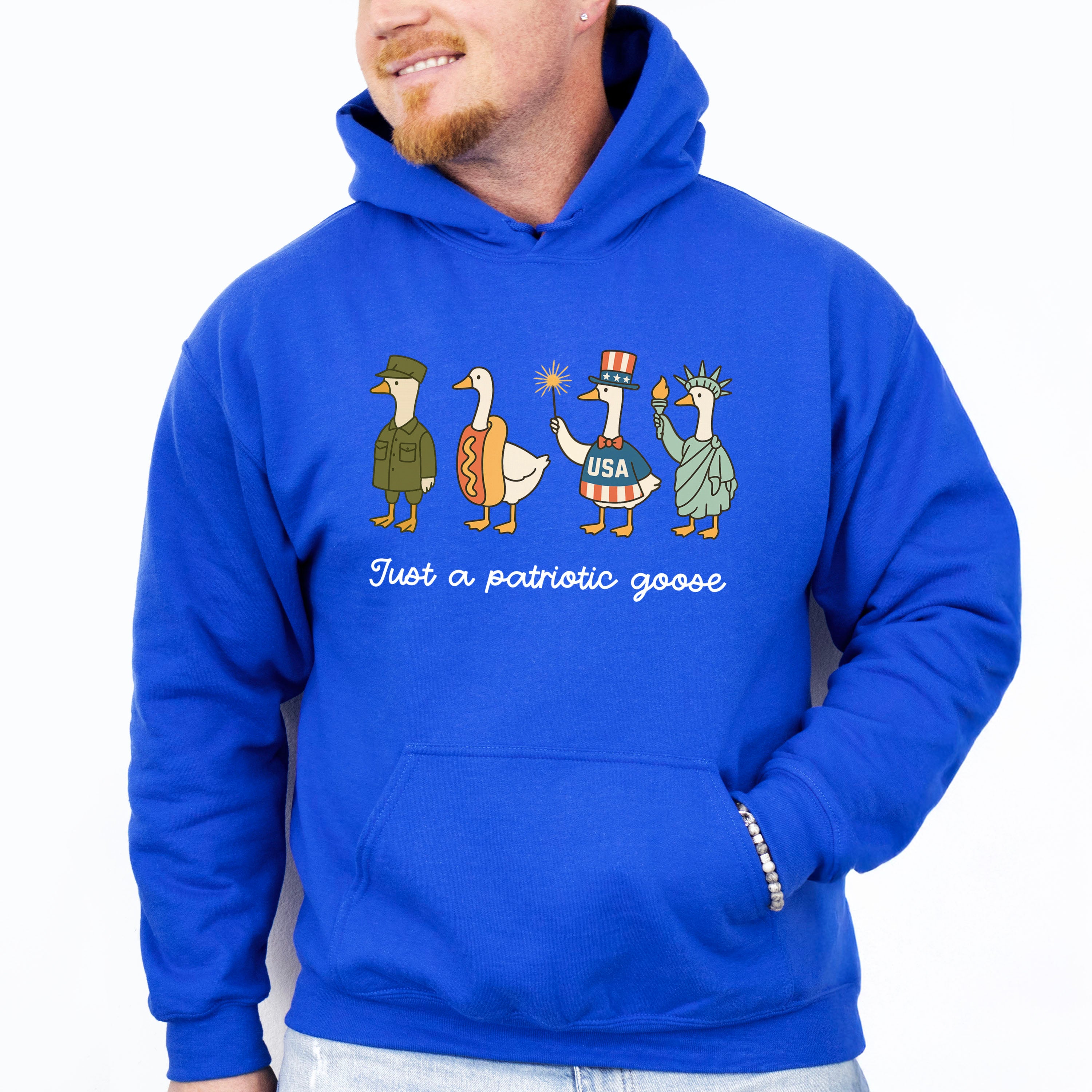 Just A Patriotic Goose - 4th Of July Unisex Crewneck T-Shirt Sweatshirt Hoodie