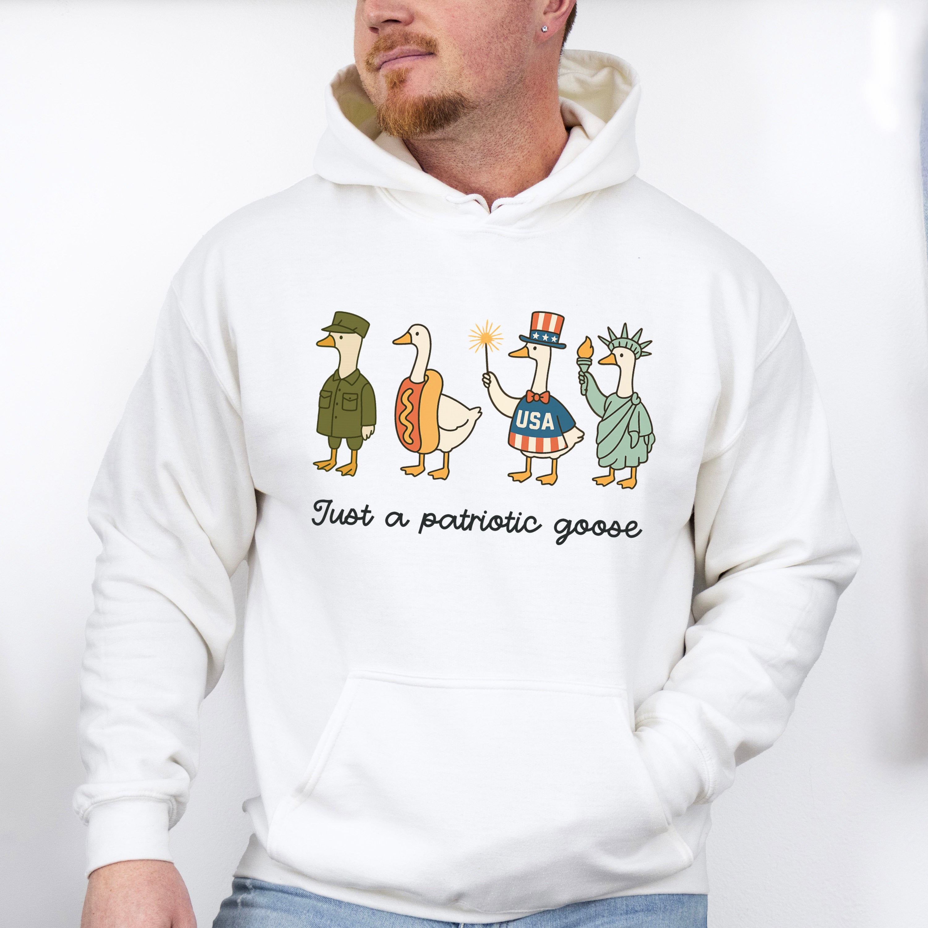 Just A Patriotic Goose - 4th Of July Unisex Crewneck T-Shirt Sweatshirt Hoodie