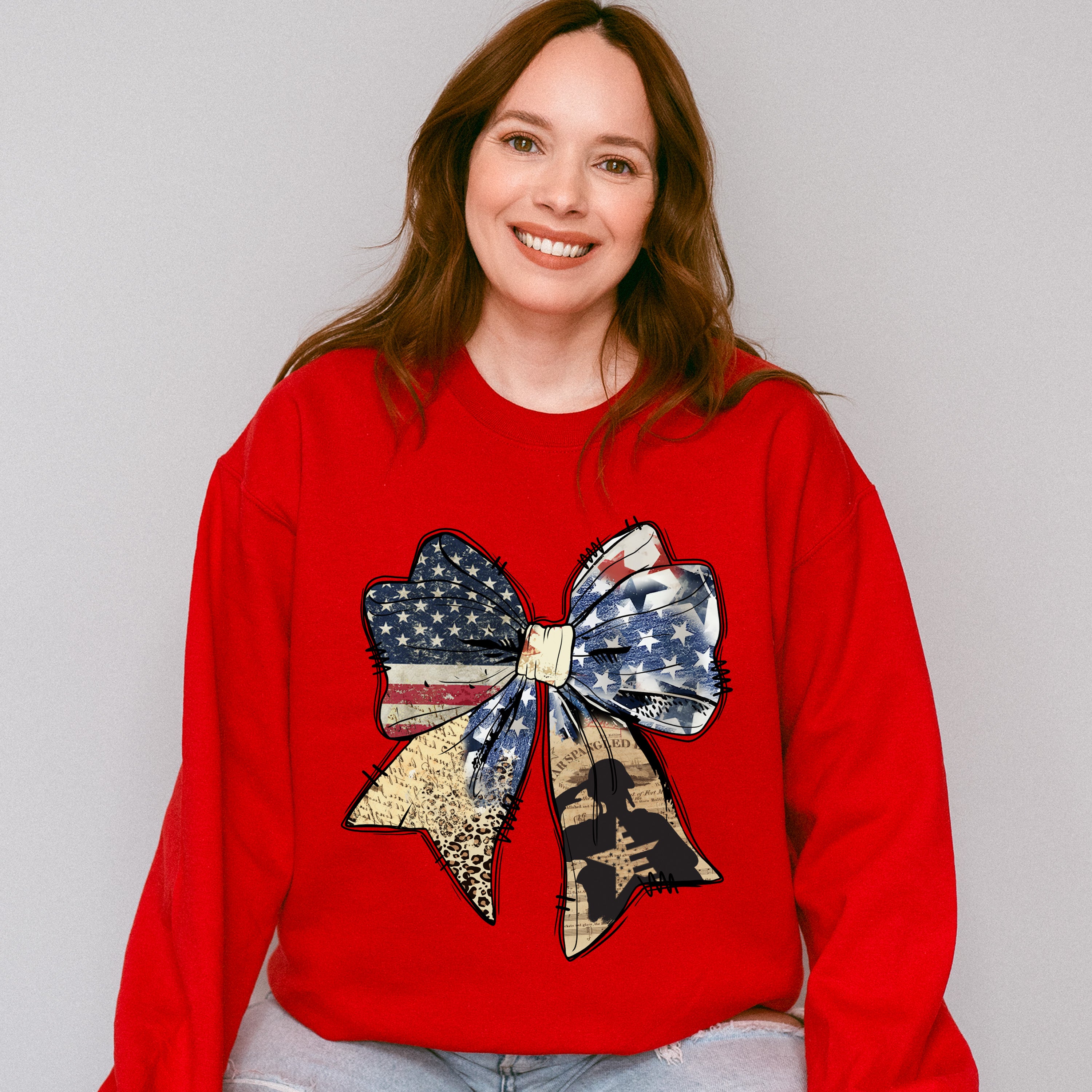 US Flag Military Ribbon - 4th Of July Unisex Crewneck T-Shirt Sweatshirt Hoodie