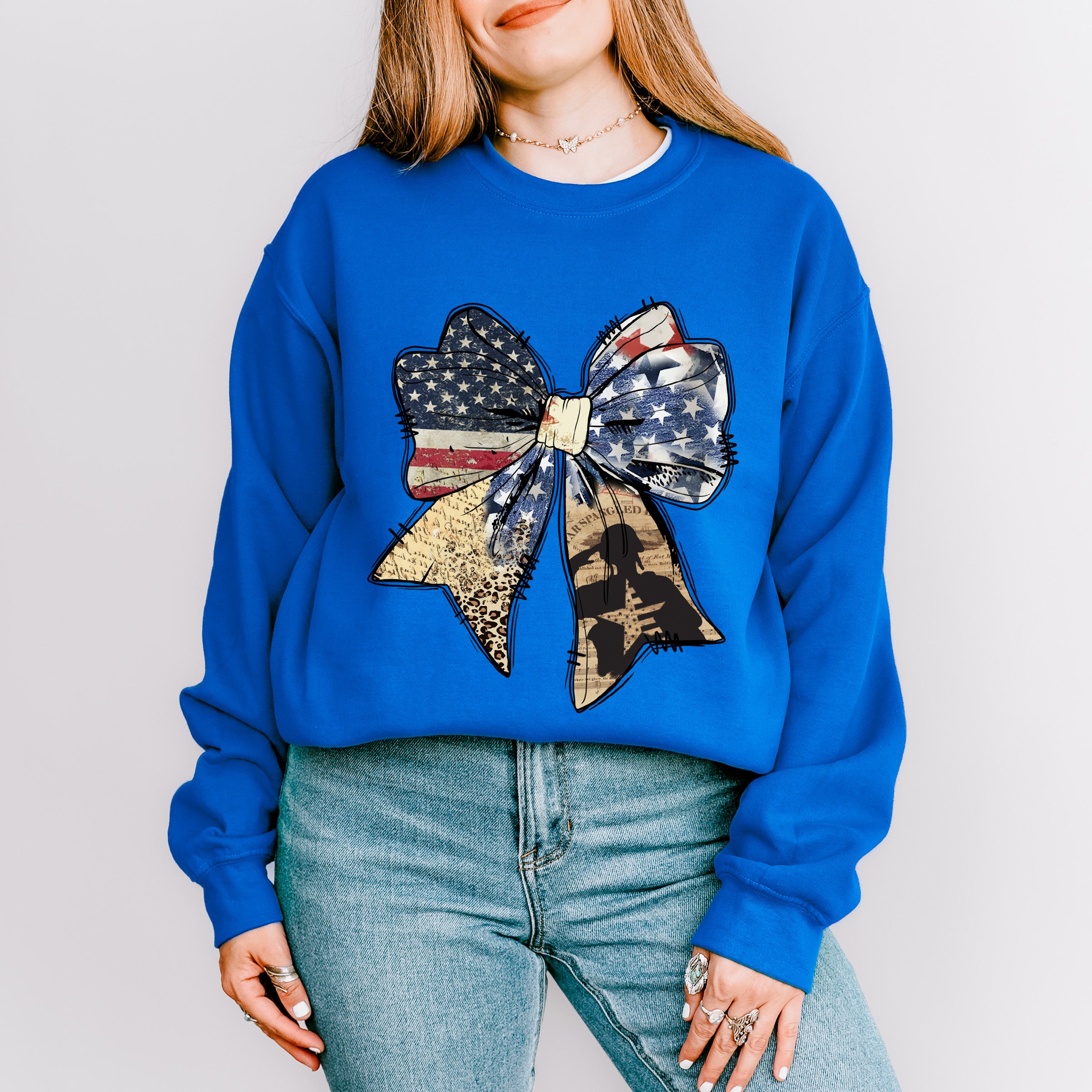 US Flag Military Ribbon - 4th Of July Unisex Crewneck T-Shirt Sweatshirt Hoodie