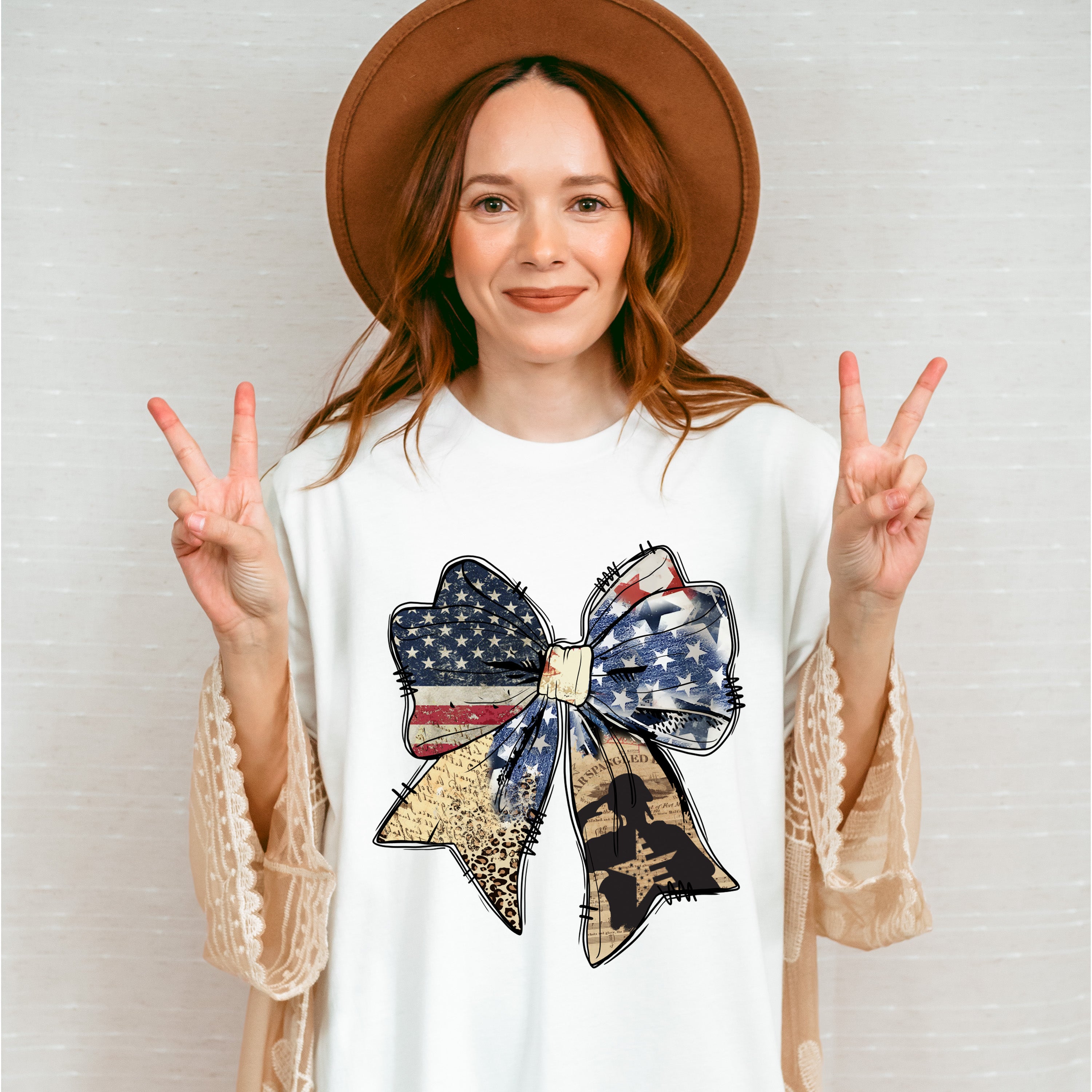 US Flag Military Ribbon - 4th Of July Unisex Crewneck T-Shirt Sweatshirt Hoodie