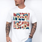 Happy Goose US Flag - 4th Of July Unisex Crewneck T-Shirt Sweatshirt Hoodie