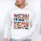 Happy Goose US Flag - 4th Of July Unisex Crewneck T-Shirt Sweatshirt Hoodie