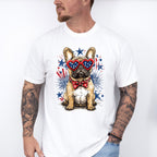 Bulldog And Fireworks - 4th Of July Unisex Crewneck T-Shirt Sweatshirt Hoodie