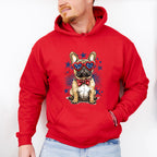 Bulldog And Fireworks - 4th Of July Unisex Crewneck T-Shirt Sweatshirt Hoodie