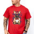 Bulldog And Fireworks - 4th Of July Unisex Crewneck T-Shirt Sweatshirt Hoodie
