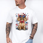 Spaniel And Fireworks - 4th Of July Unisex Crewneck T-Shirt Sweatshirt Hoodie