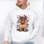 Spaniel And Fireworks - 4th Of July Unisex Crewneck T-Shirt Sweatshirt Hoodie