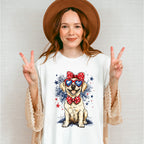 Dog And Fireworks - 4th Of July Unisex Crewneck T-Shirt Sweatshirt Hoodie