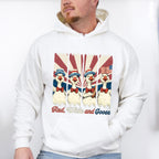 Red White And Goose US Flag - 4th Of July Unisex Crewneck T-Shirt Sweatshirt Hoodie