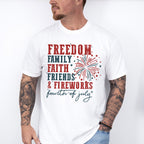 Freedom Family Faith Friends & Fireworks - 4th Of July Unisex Crewneck T-Shirt Sweatshirt Hoodie
