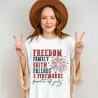 Freedom Family Faith Friends & Fireworks - 4th Of July Unisex Crewneck T-Shirt Sweatshirt Hoodie
