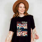 Red White And Goose Collage - 4th Of July Unisex Crewneck T-Shirt Sweatshirt Hoodie