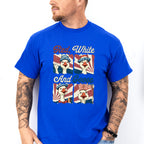 Red White And Goose Collage - 4th Of July Unisex Crewneck T-Shirt Sweatshirt Hoodie