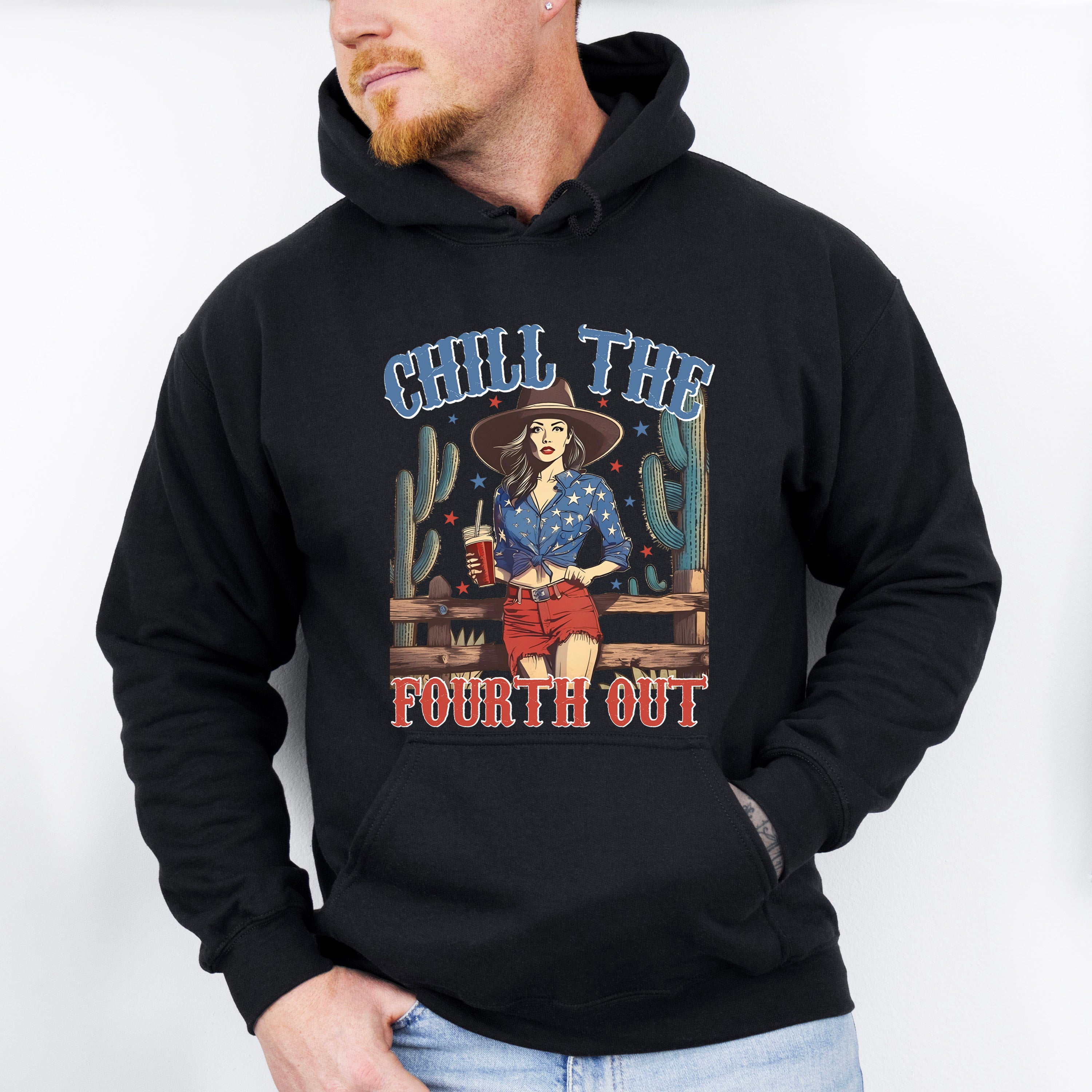 Chill The Fourth Out Girl Design - 4th Of July Unisex Crewneck T-Shirt Sweatshirt Hoodie