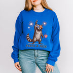Feral & Free Raccoon Fireworks Design - 4th Of July Unisex Crewneck T-Shirt Sweatshirt Hoodie