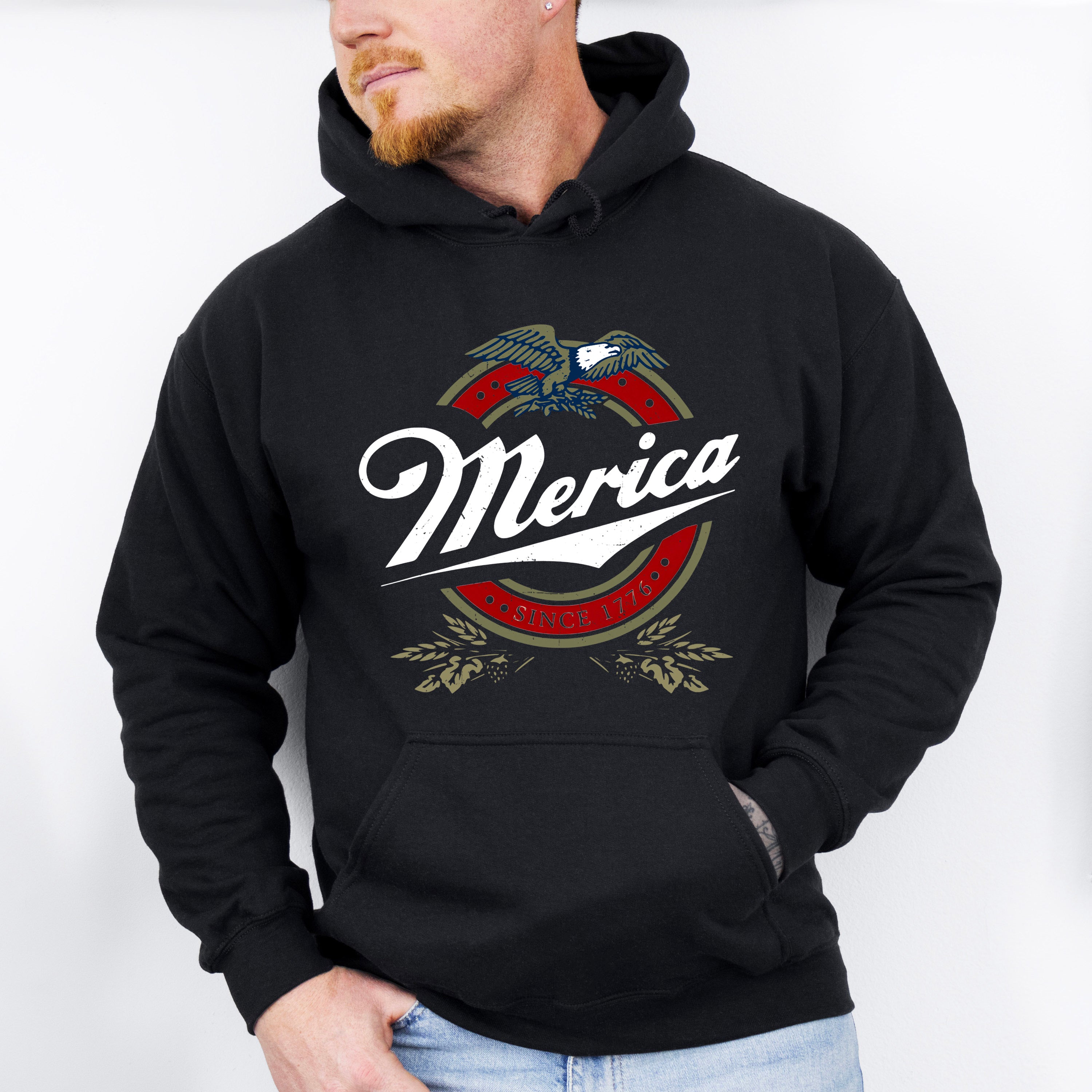 Merica Since 1776 Eagle Design - 4th Of July Unisex Crewneck T-Shirt Sweatshirt Hoodie