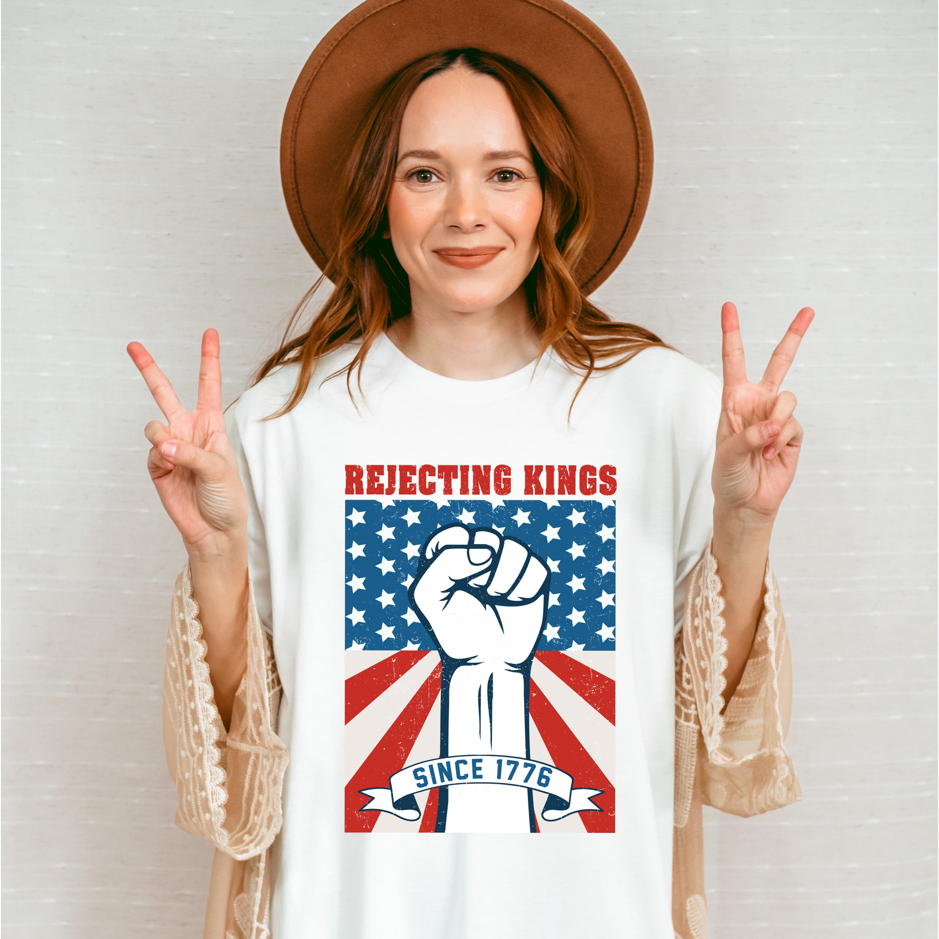 Rejecting Kings Since 1776 - 4th Of July Unisex Crewneck T-Shirt Sweatshirt Hoodie