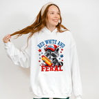 Red White And Feral Baby Raccoon - 4th Of July Unisex Crewneck T-Shirt Sweatshirt Hoodie