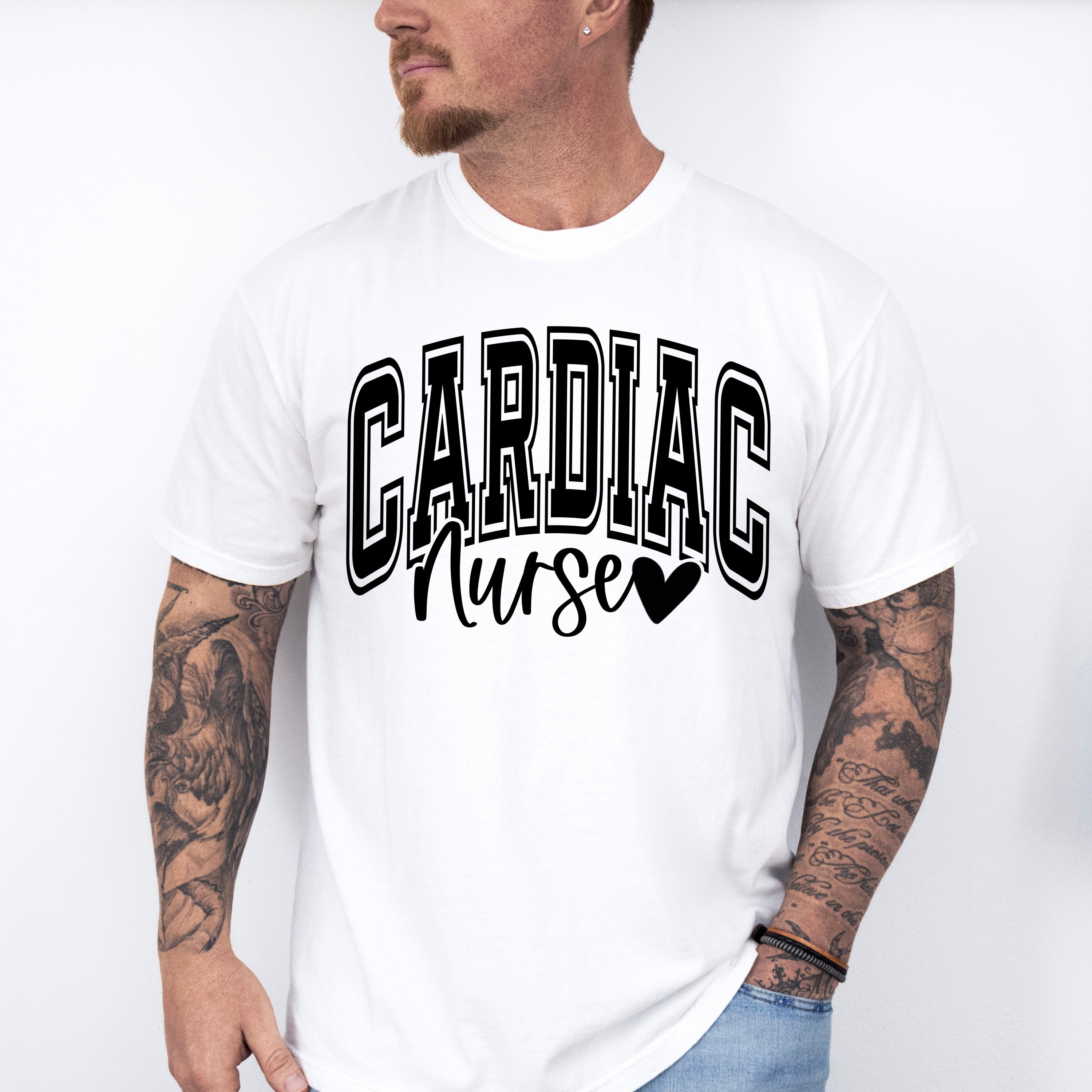 Cardiac Nurse Heart Design - Cardiac Nurse Unisex Crewneck T-Shirt Sweatshirt Hoodie