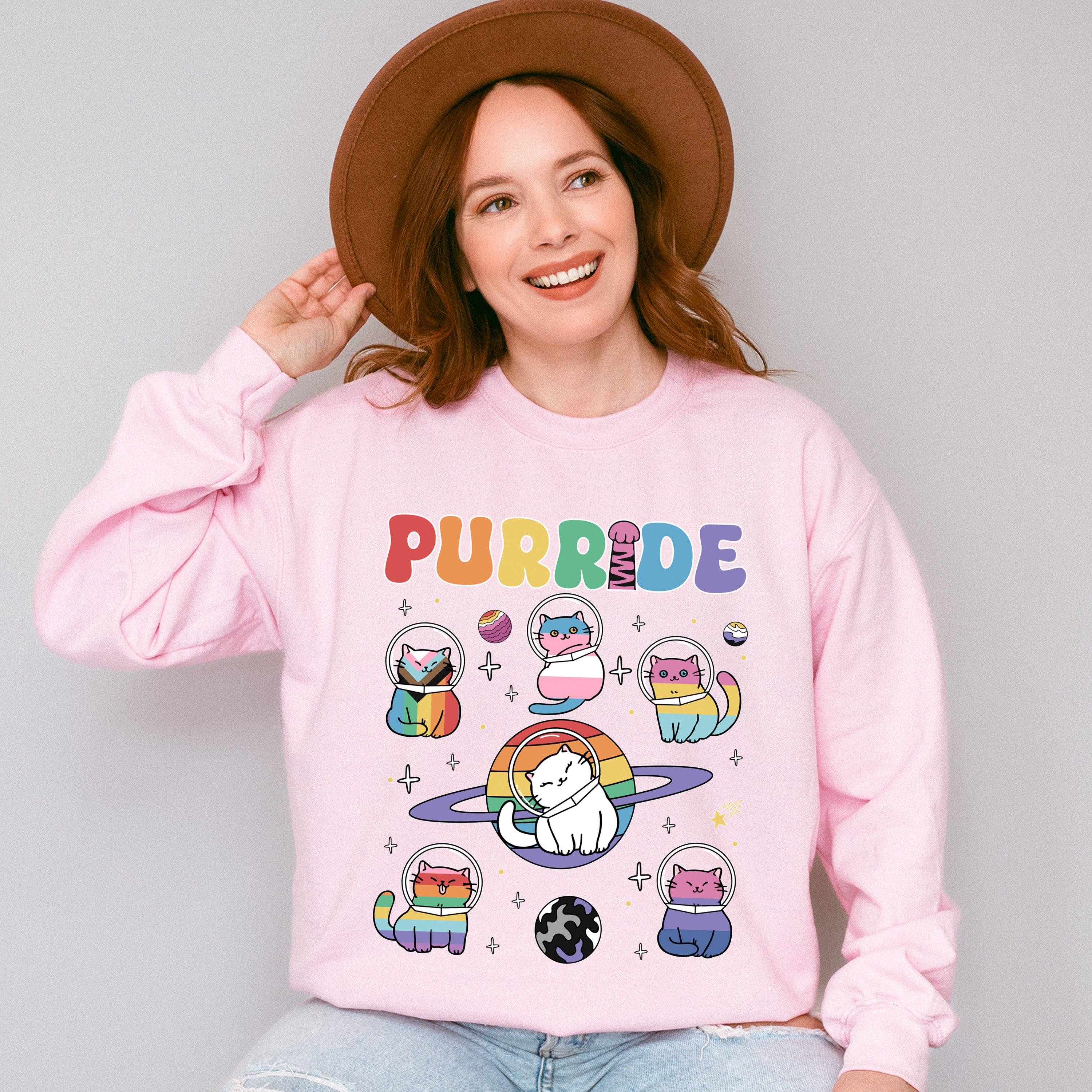 Purride Cats - Gay Unisex Crewneck T-Shirt Sweatshirt Hoodie