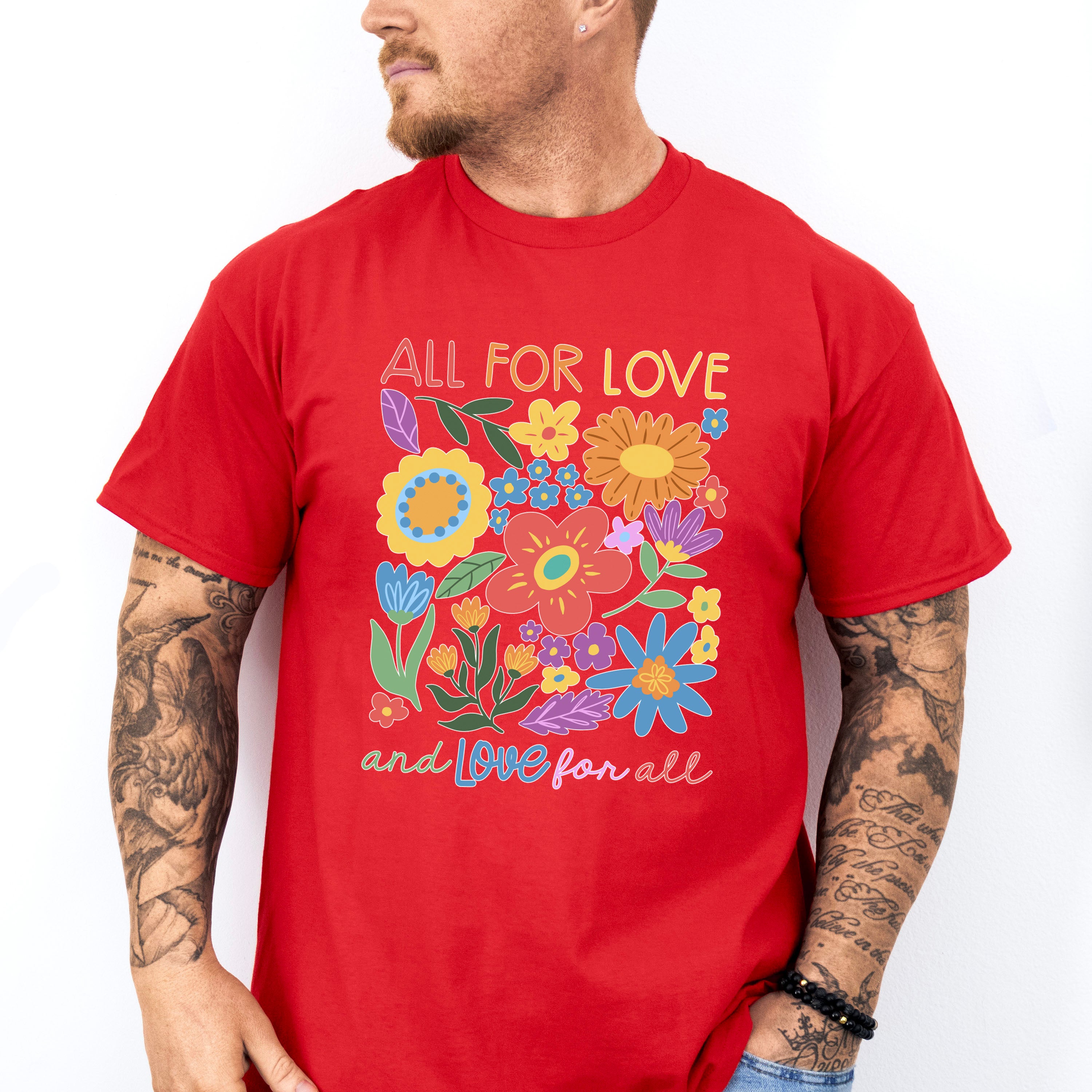 All For Love And Love For All - Gay Unisex Crewneck T-Shirt Sweatshirt Hoodie