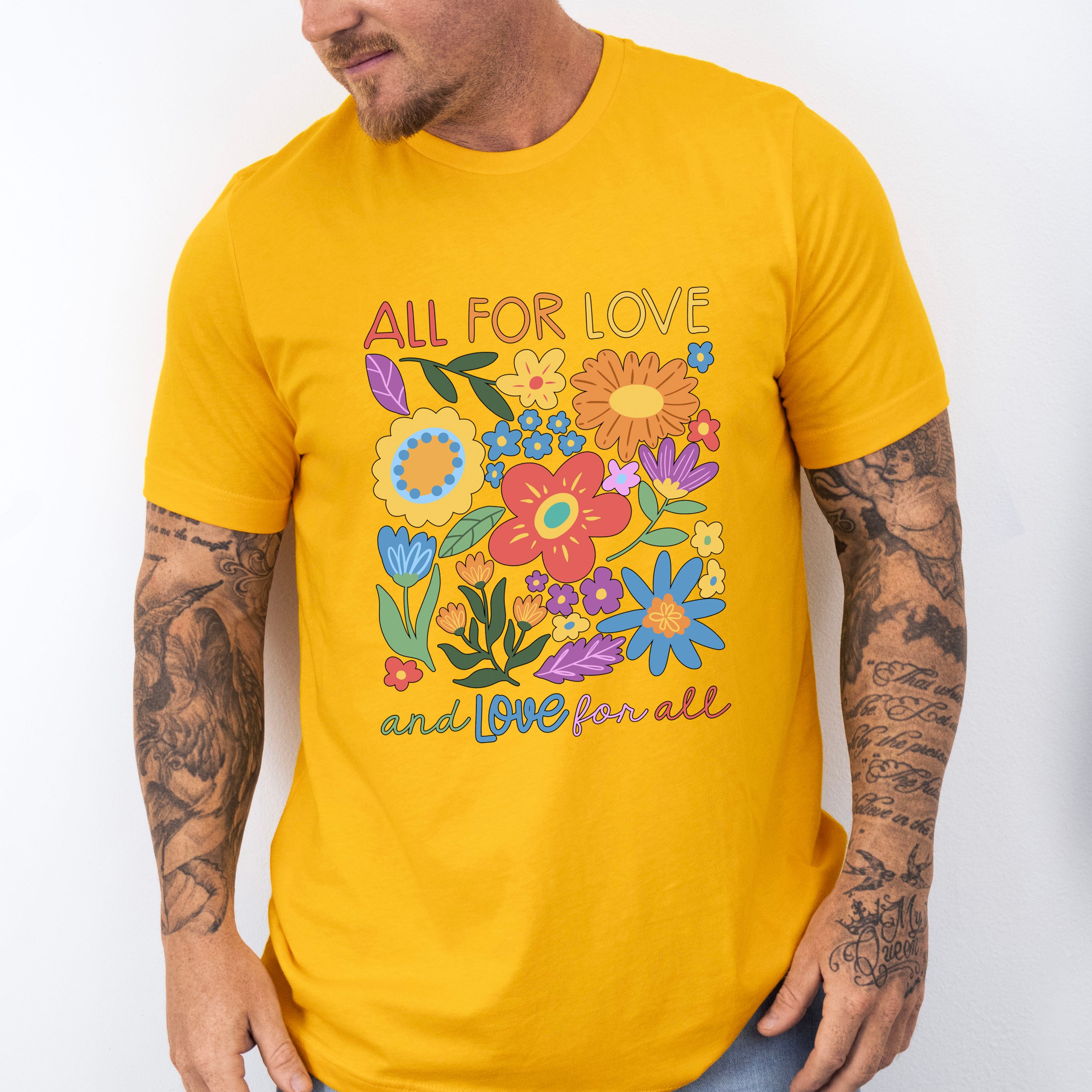 All For Love And Love For All - Gay Unisex Crewneck T-Shirt Sweatshirt Hoodie