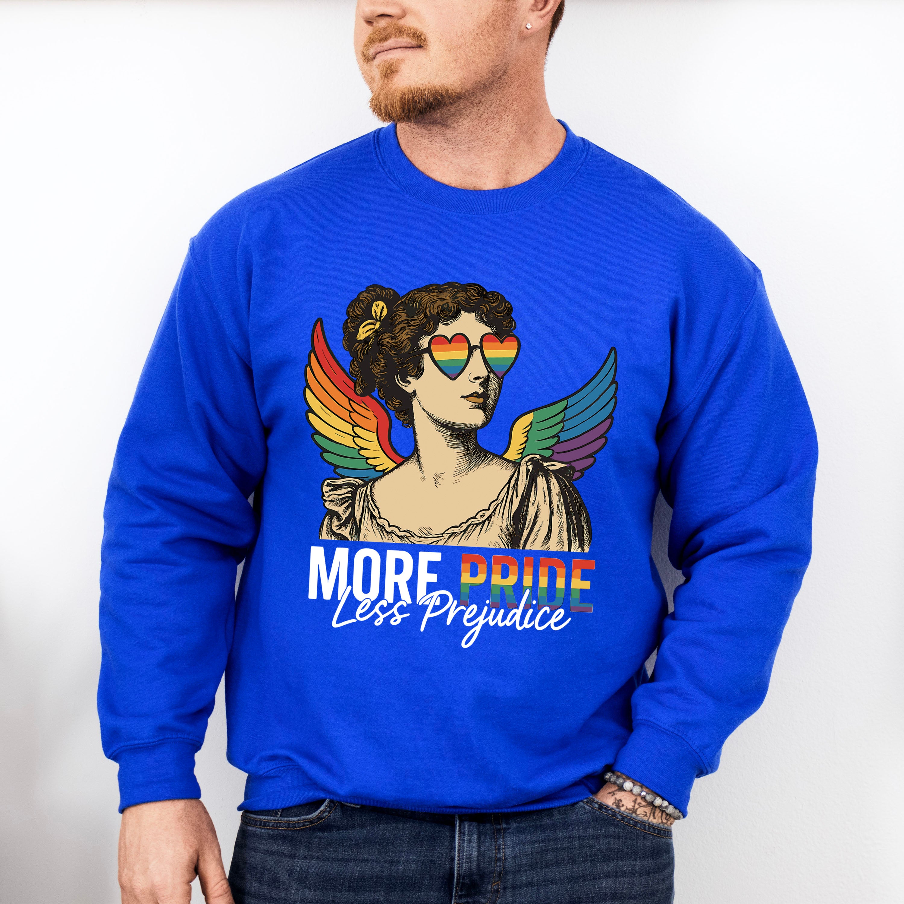 More Pride Less Prejudice - Gay Unisex Crewneck T-Shirt Sweatshirt Hoodie