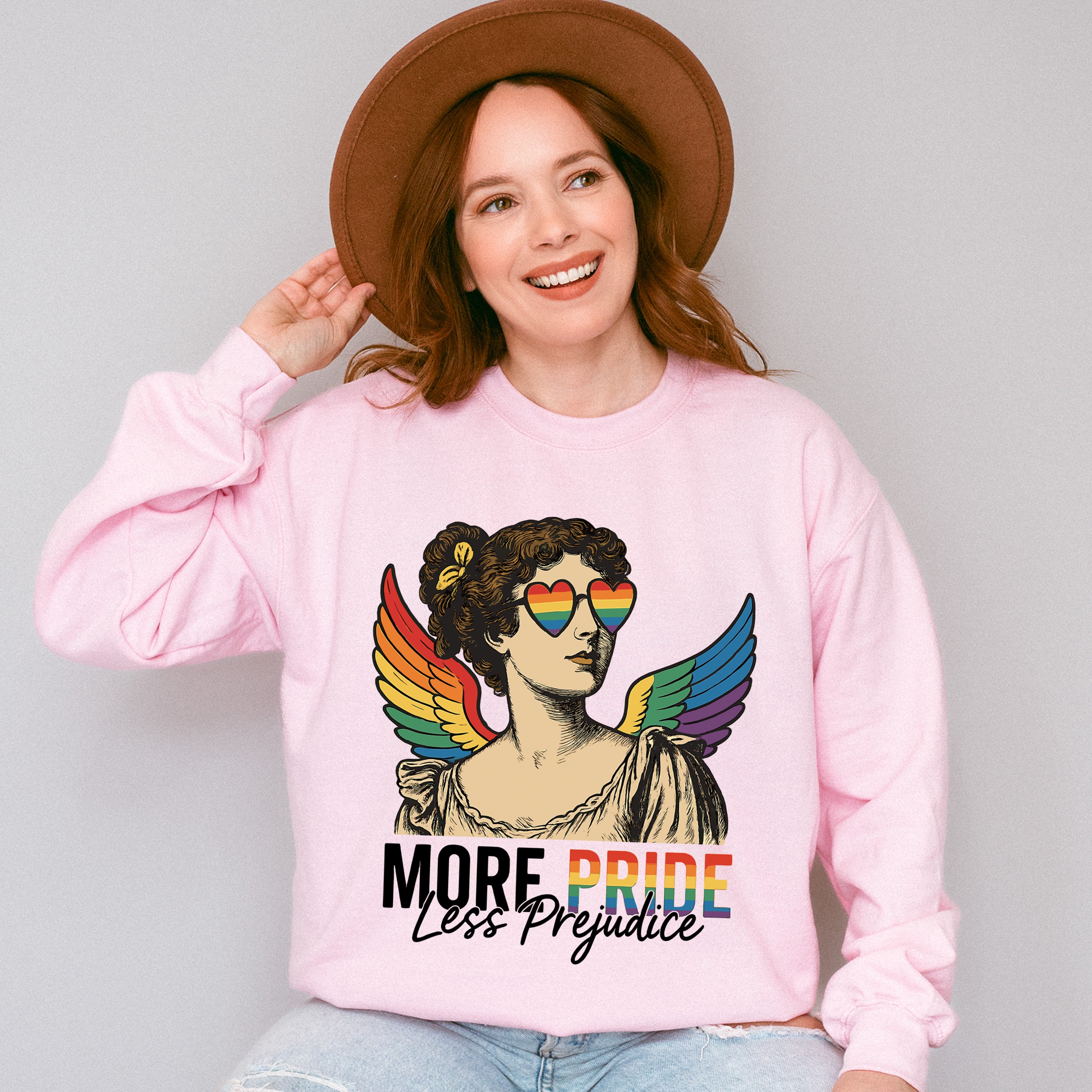 More Pride Less Prejudice - Gay Unisex Crewneck T-Shirt Sweatshirt Hoodie