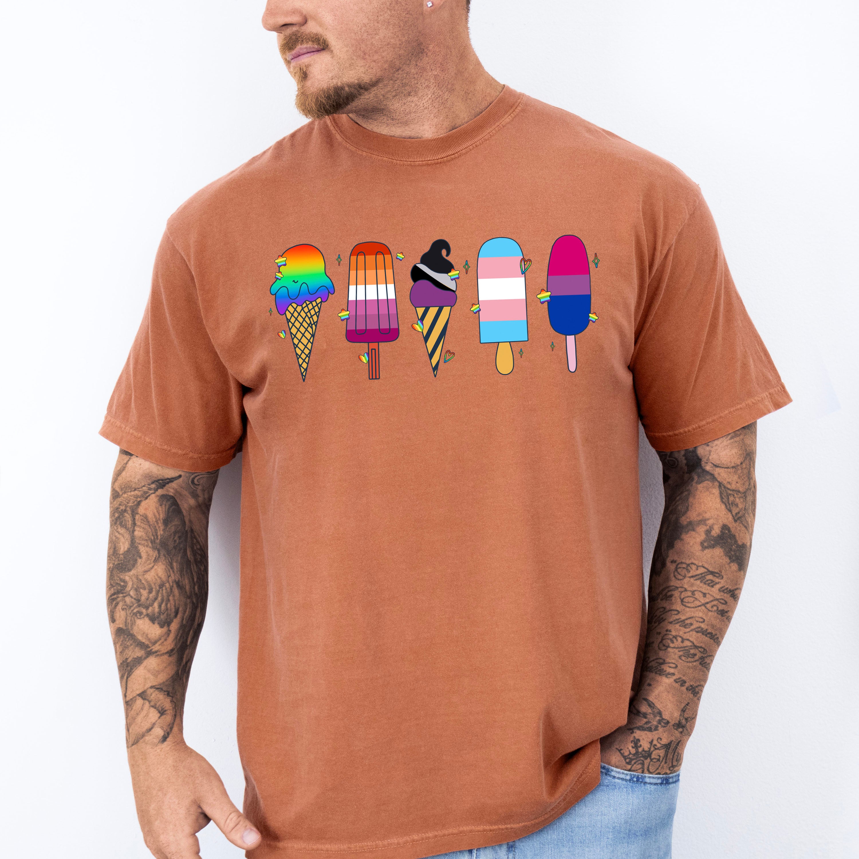 LGBT Ice Creams - Gay Unisex Crewneck T-Shirt Sweatshirt Hoodie