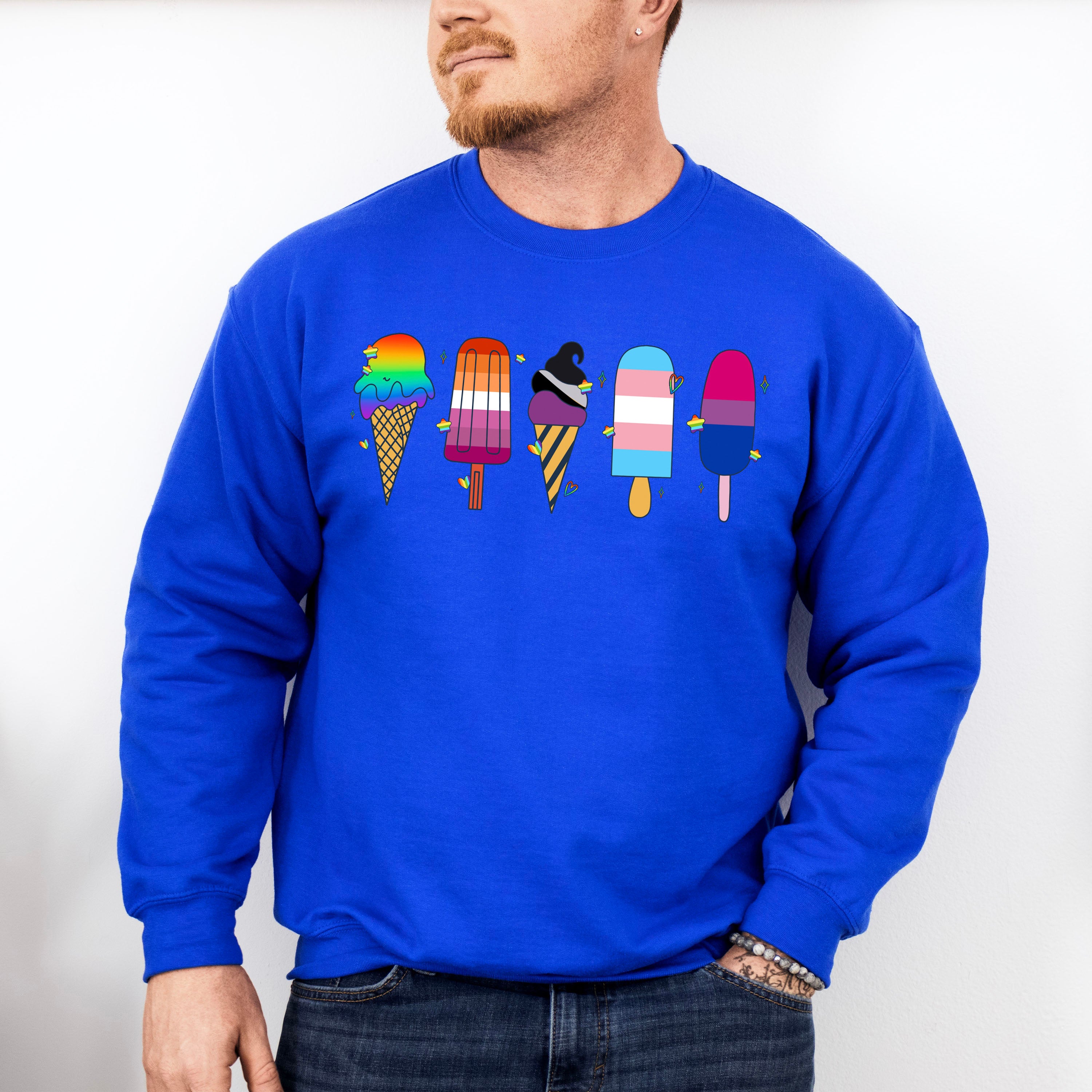 LGBT Ice Creams - Gay Unisex Crewneck T-Shirt Sweatshirt Hoodie