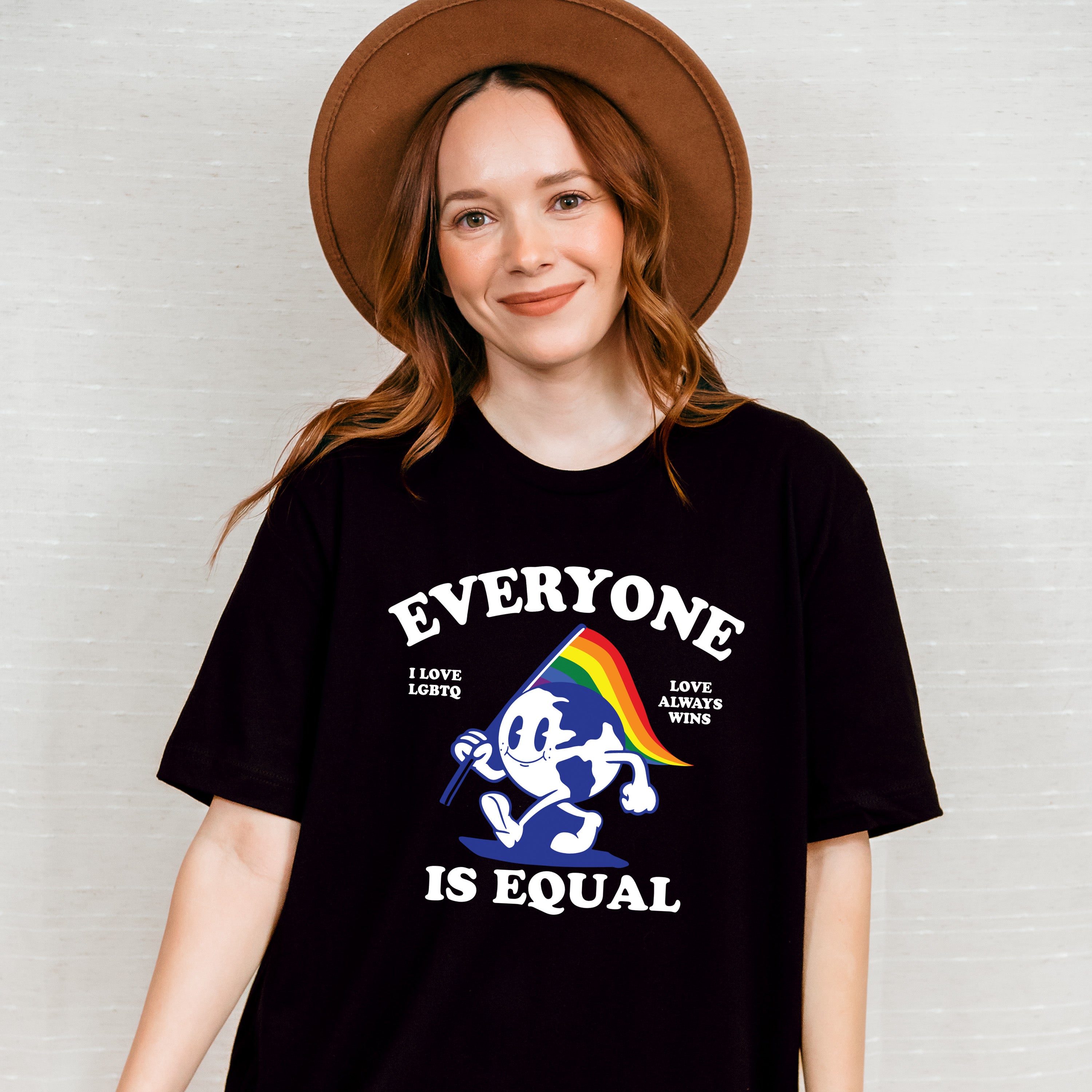 Everyone Is Equal, Love Always Wins - Gay Unisex Crewneck T-Shirt Sweatshirt Hoodie