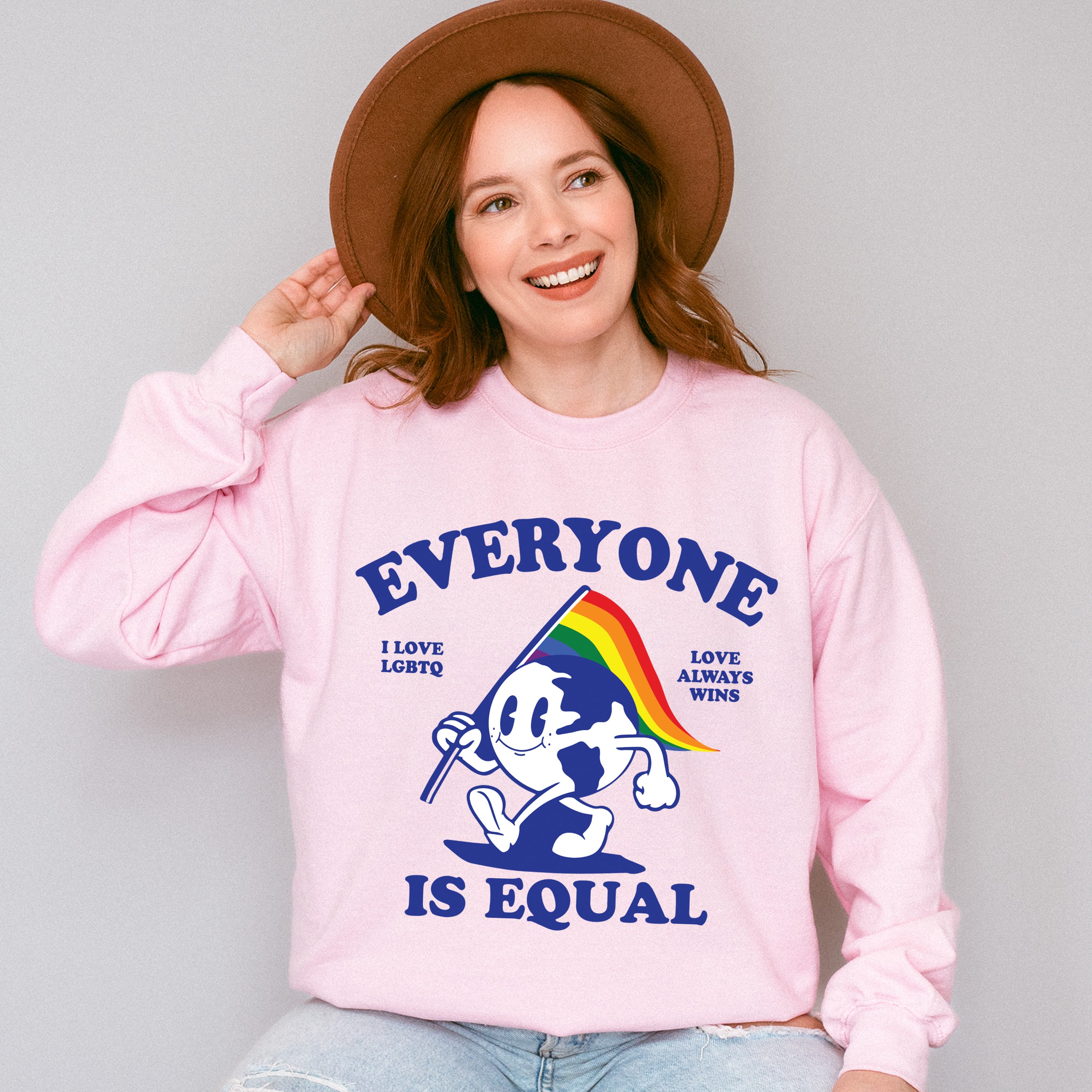 Everyone Is Equal, Love Always Wins - Gay Unisex Crewneck T-Shirt Sweatshirt Hoodie