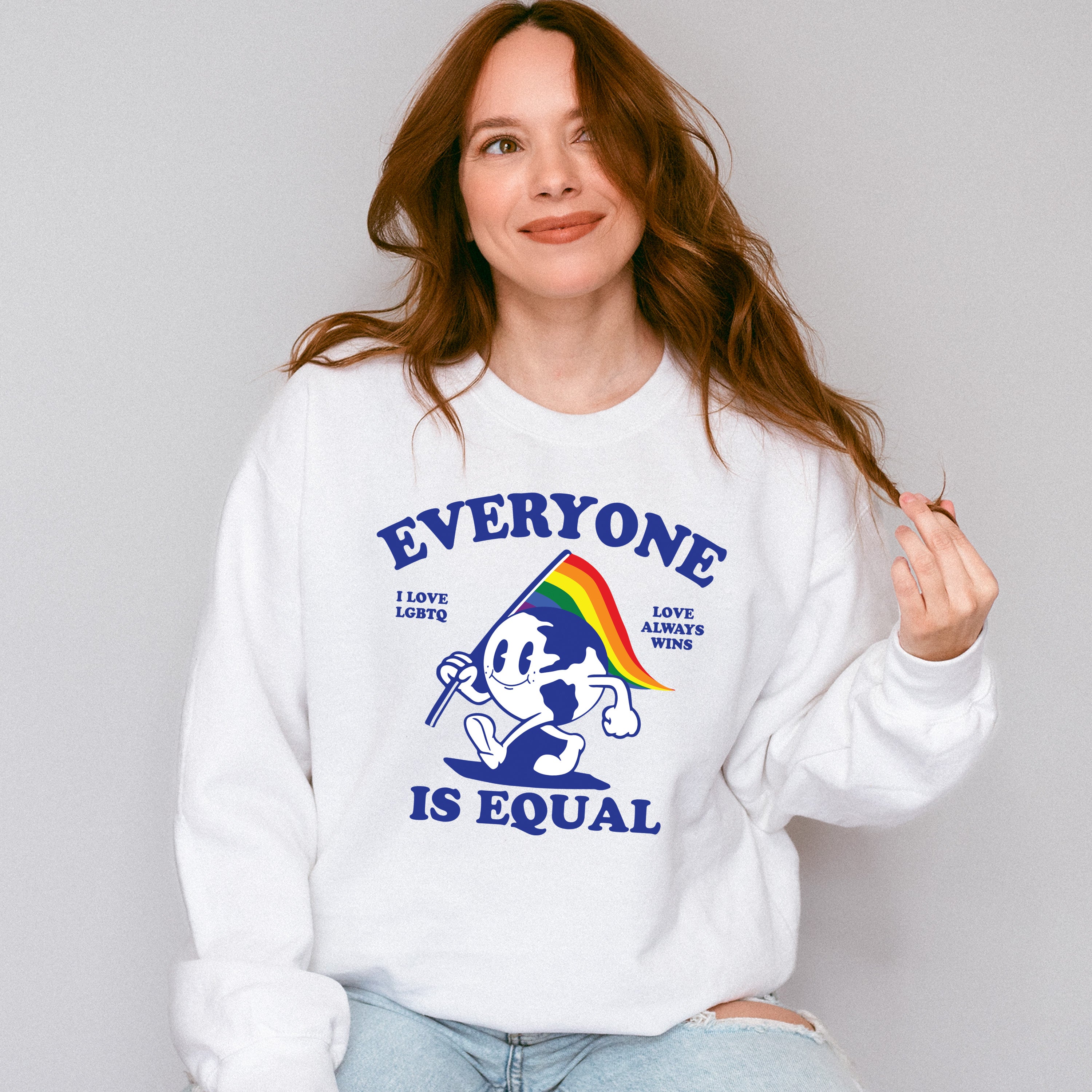 Everyone Is Equal, Love Always Wins - Gay Unisex Crewneck T-Shirt Sweatshirt Hoodie