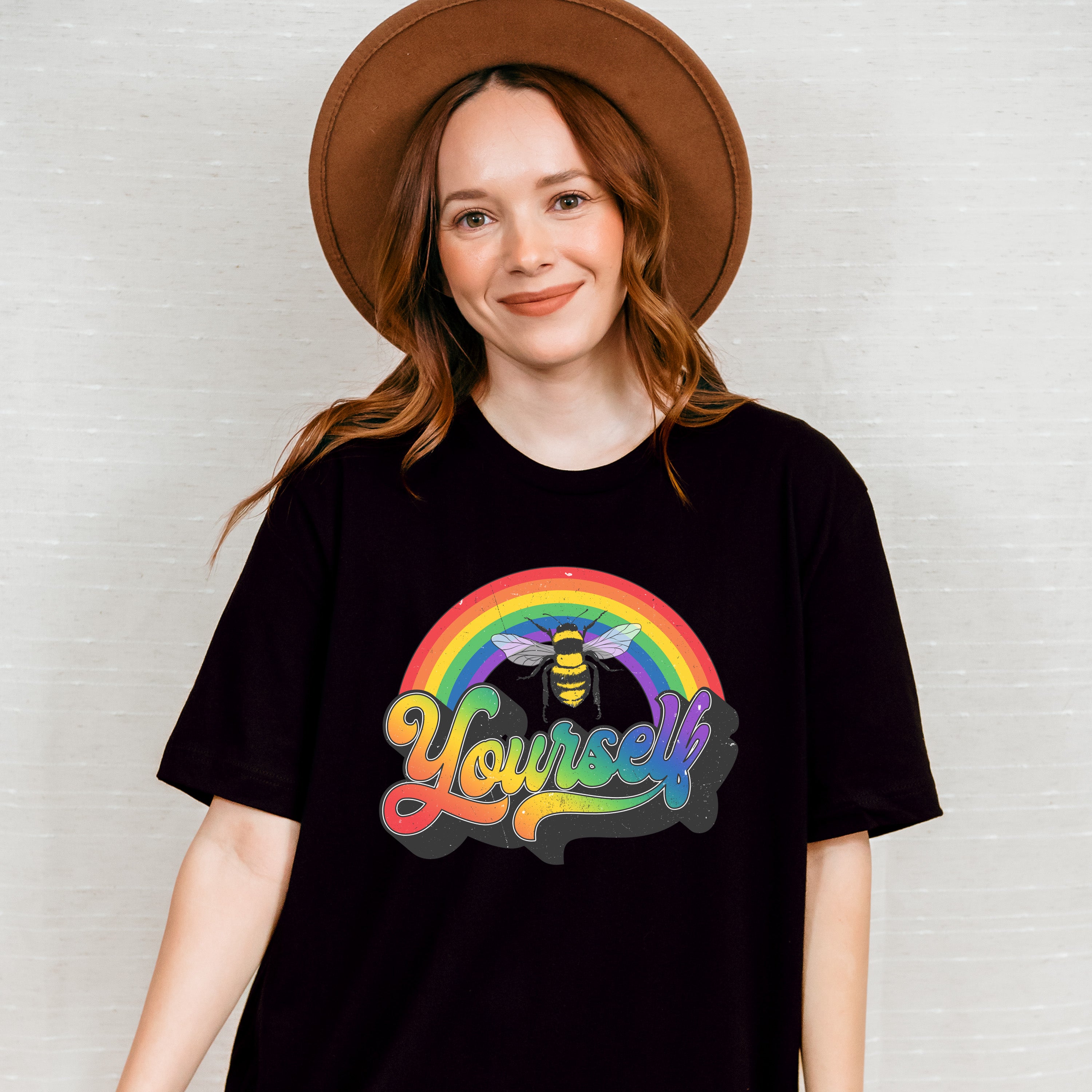 Yourself Bee Rainbow - Gay Unisex Crewneck T-Shirt Sweatshirt Hoodie